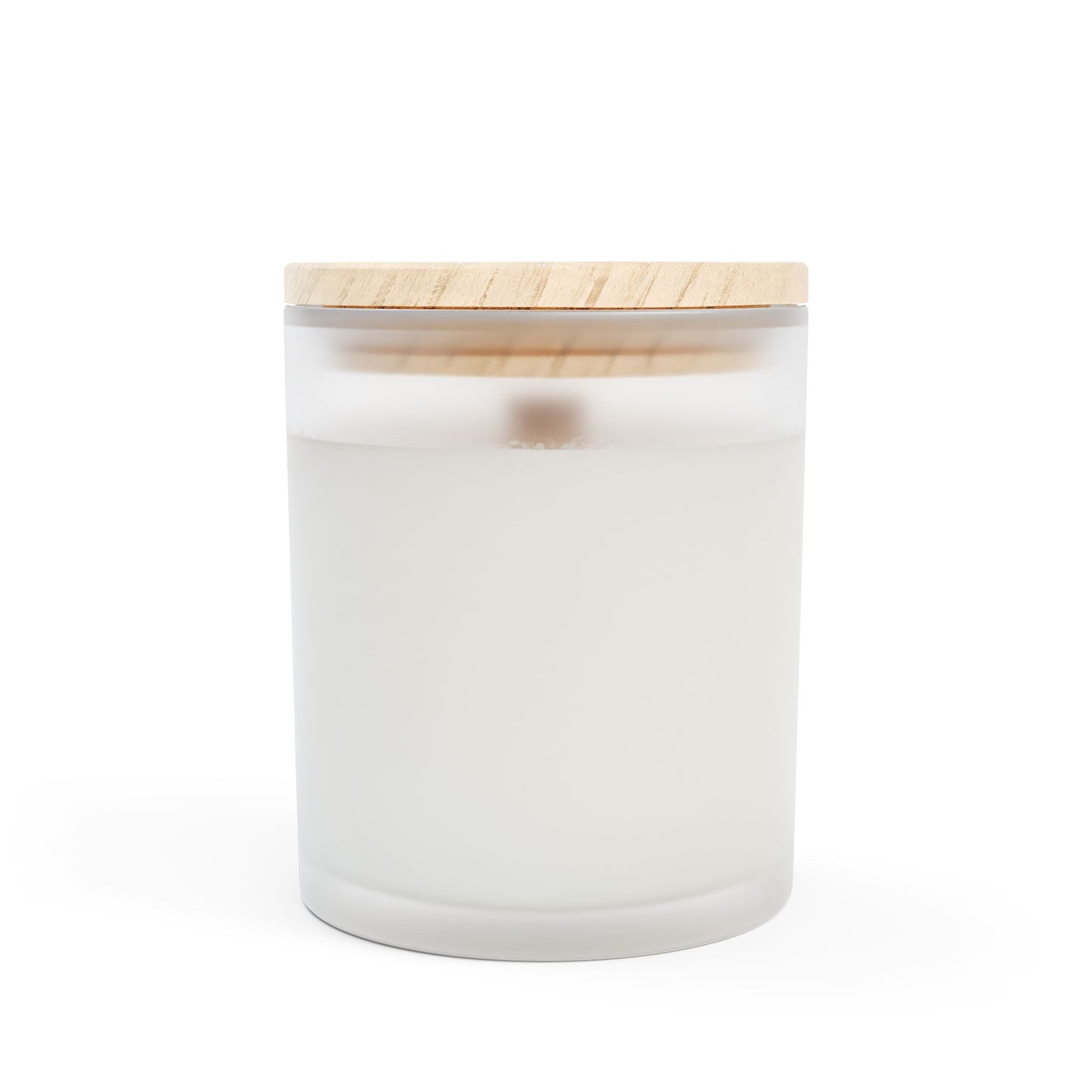 Health Matrix Frosted Glass Candle - 11oz Natural Soy Wax with Eco-Friendly Wooden Lid