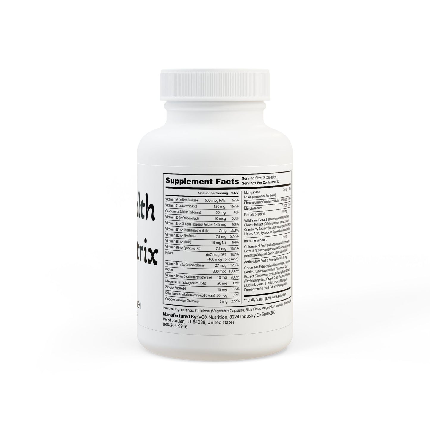 Matrix Health Multivitamin for Women Supplement (60 Capsules)