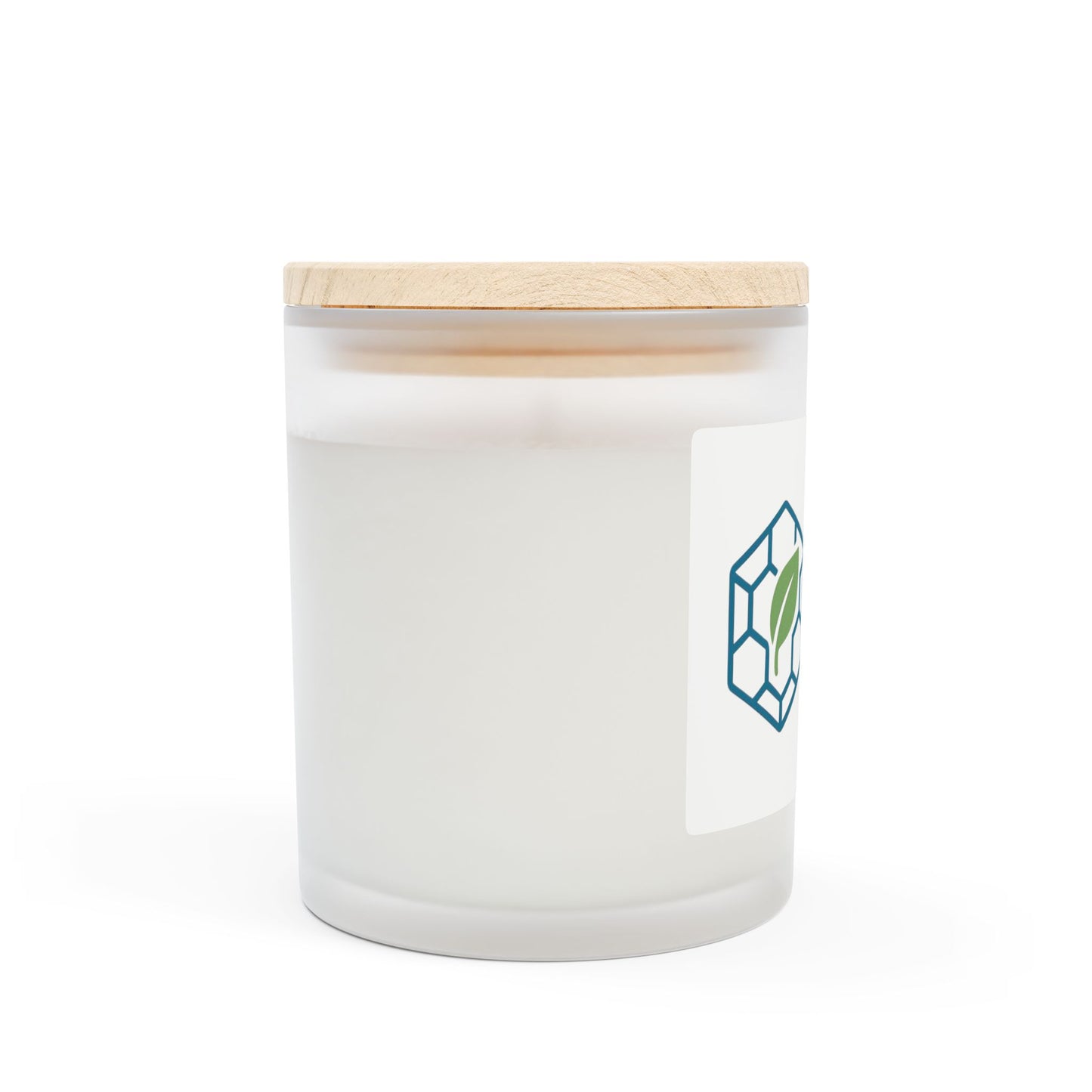 Health Matrix Frosted Glass Candle - 11oz Natural Soy Wax with Eco-Friendly Wooden Lid