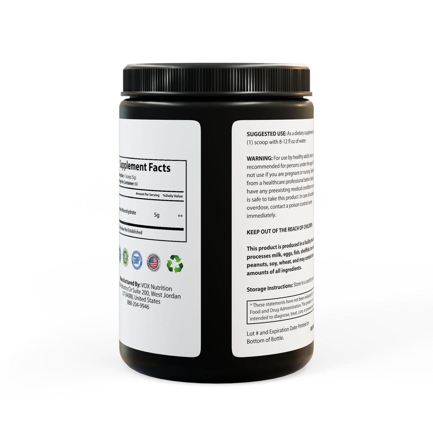Matrix Health Creatine Monohydrate Supplement (300g, 10.58oz)