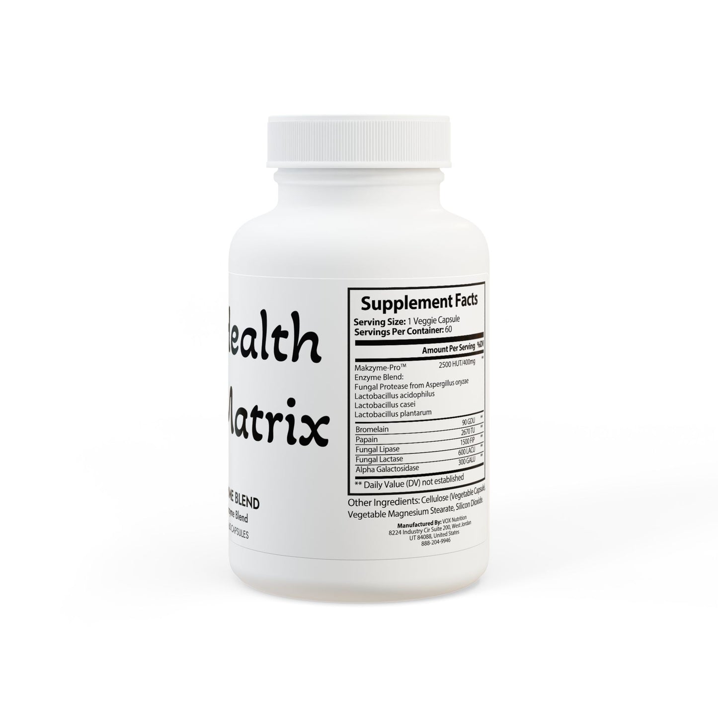 Matrix Health Digestive Enzyme Blend Supplement (60 Capsules)