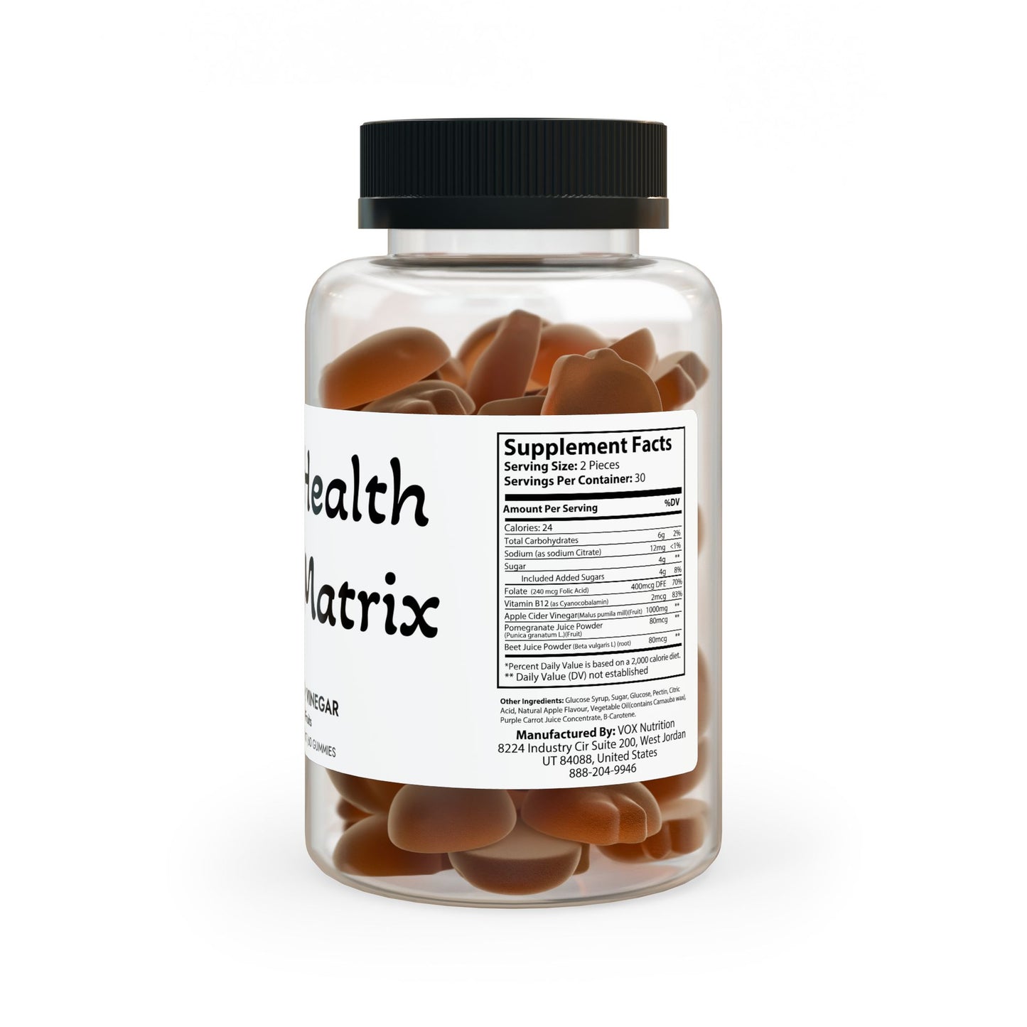 Matrix Health Apple Cider Vinegar Gummies (60 Gummies)