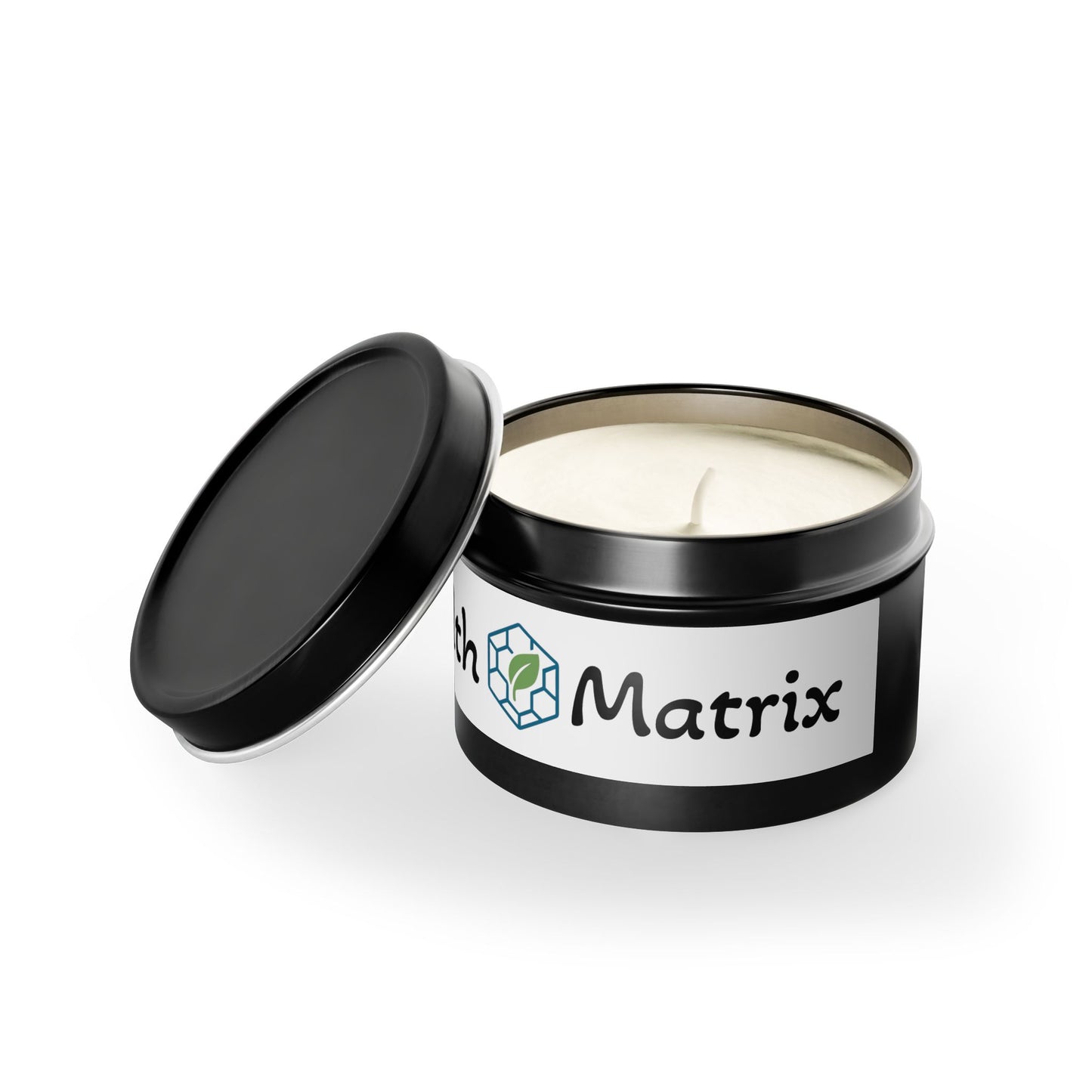 Eco-Friendly Tin Candles - Minimalist Black & White Design