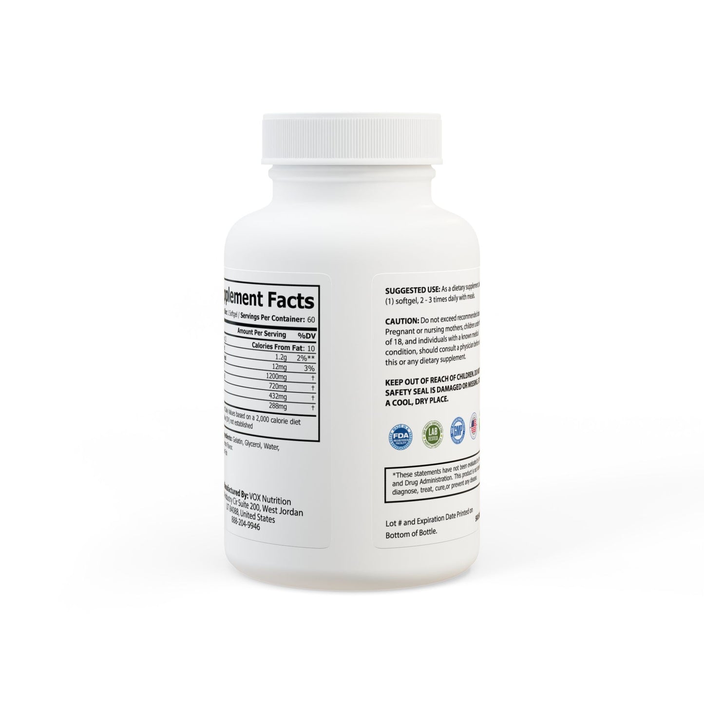 Matrix Health Omega 3 Fish Oil Supplement (60 Softgels)