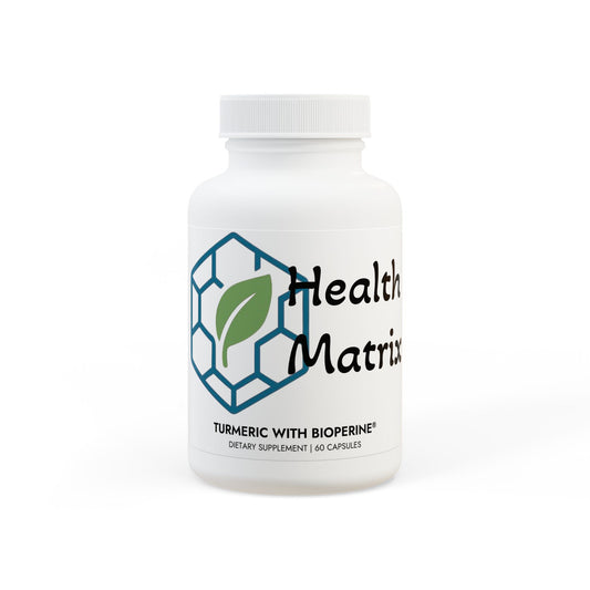 Matrix Health Turmeric with BioPerine® (Black Pepper Fruit Extract) Supplement (60 Capsules)
