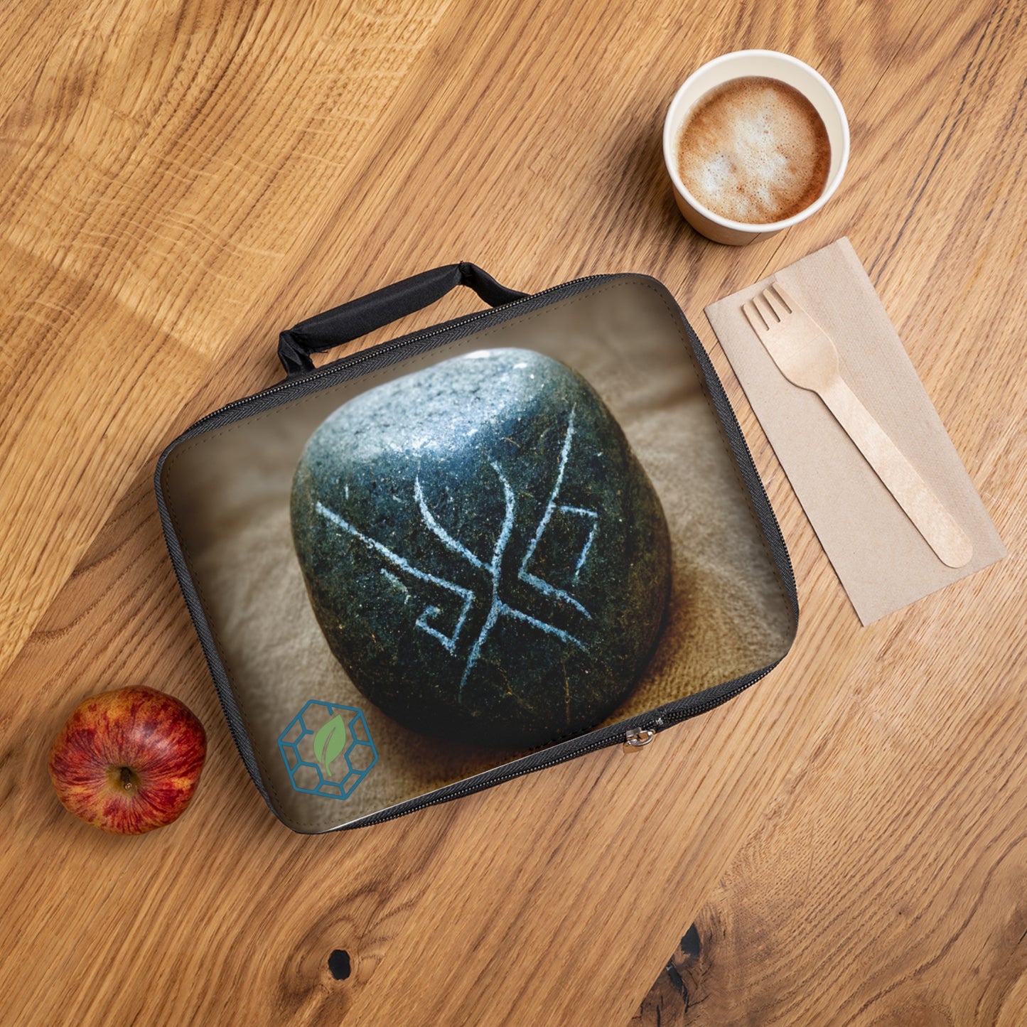 Health Matrix Lunch Bag with Stone Design for Eco-Friendly Meals